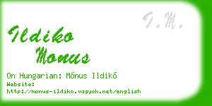 ildiko monus business card